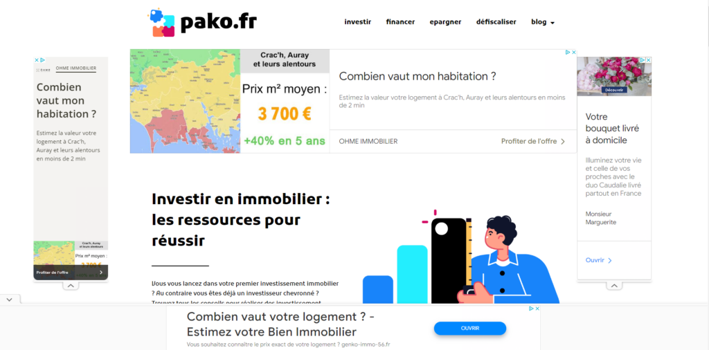 Image de la home du site pako.fr